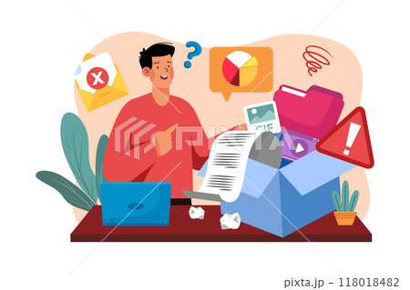 Empty States Illustration concept on white background 118018482