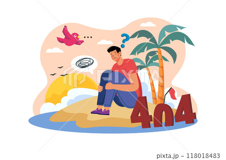 Empty States Illustration concept on white background 118018483