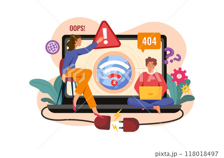 Empty States Illustration concept on white background 118018497