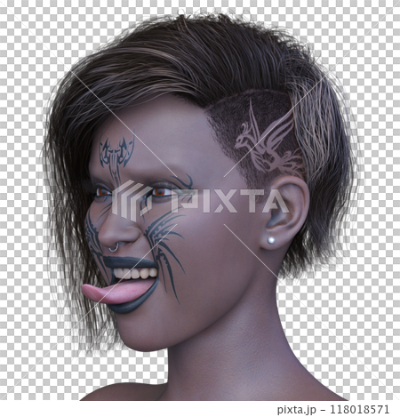 女人的臉的特寫 118018571