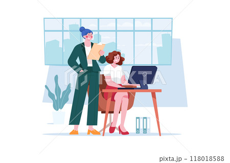 Supervisor Illustration concept on white background 118018588