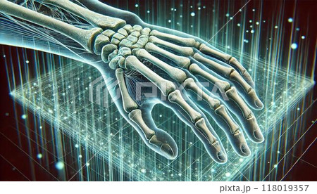 ホログラム　人間の手首関節 118019357