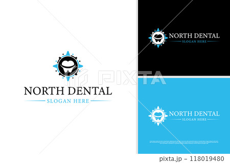 Abstract compass dental healthcare logo vector design template Abstract compass dental healthcare logo vector design template 118019480