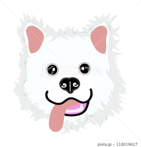 サモエド犬の顔のイラスト 118019627