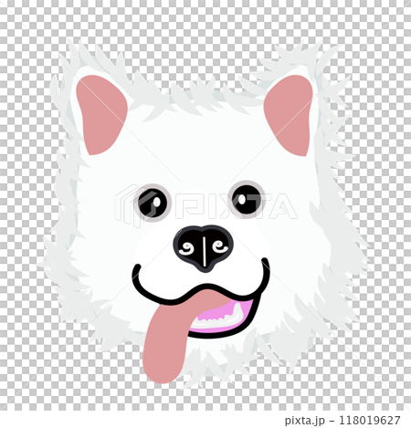 サモエド犬の顔のイラスト 118019627