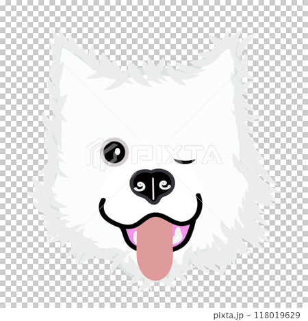 薩摩耶狗臉圖 薩摩耶狗臉圖 118019629