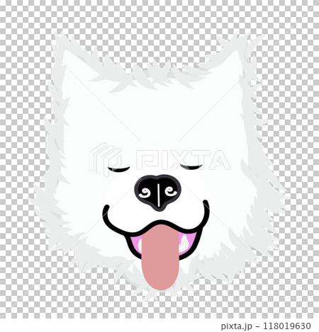 サモエド犬の顔のイラスト 118019630