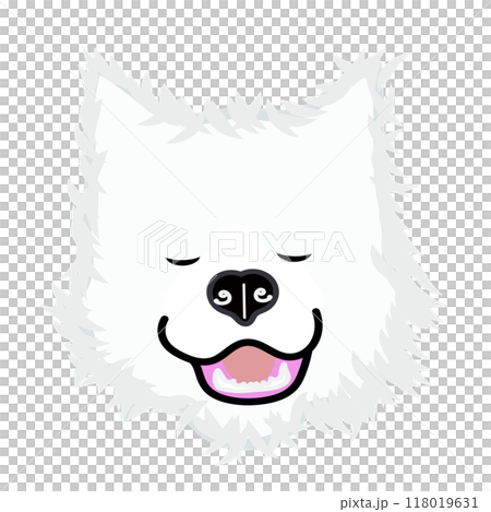 サモエド犬の顔のイラスト 118019631