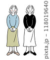 おばあさんの全身イラスト 118019640