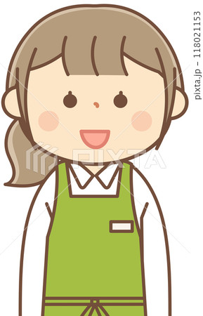 笑顔の書店員の女性 118021153