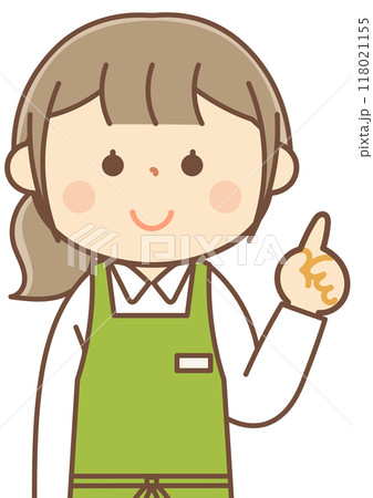 説明をする書店員の女性 118021155