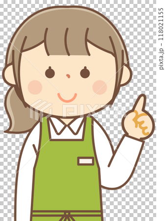 説明をする書店員の女性 118021155