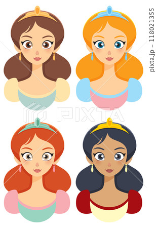 Colorful Princess Portraits Collection Colorful Princess Portraits Collection 118021355