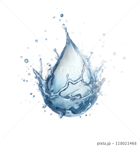 blue water splash isolated on white background blue water splash isolated on white background 118021468
