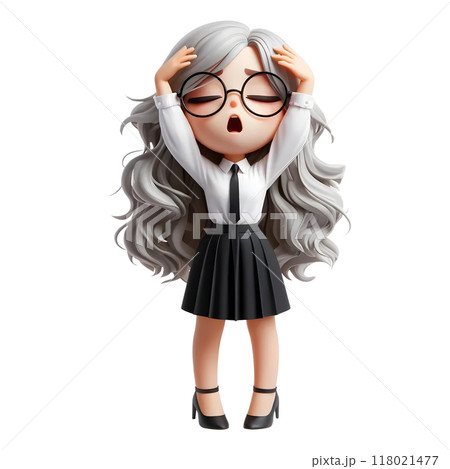 office girl in stress  118021477