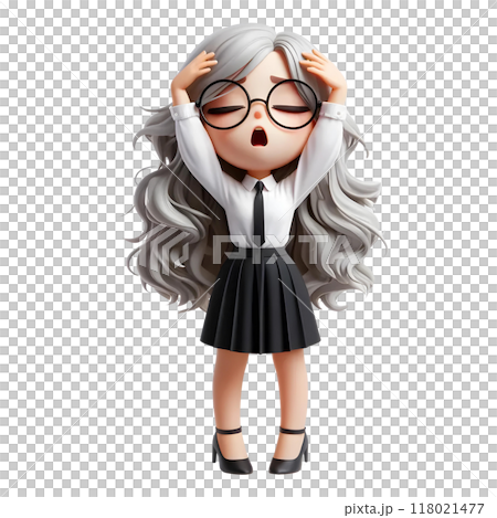 office girl in stress  118021477