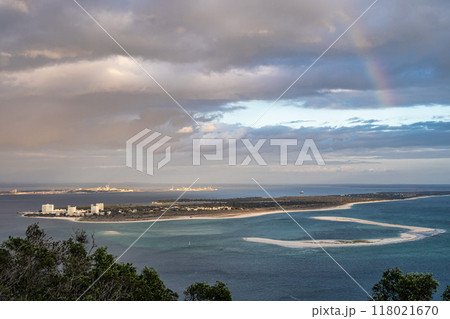 Troia Peninsula or Troia Nature Reserve in Portugal is part of Sado Estuary natural park. 118021670