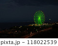 淡路サービスエリアから見る夕暮れの景色 118022539