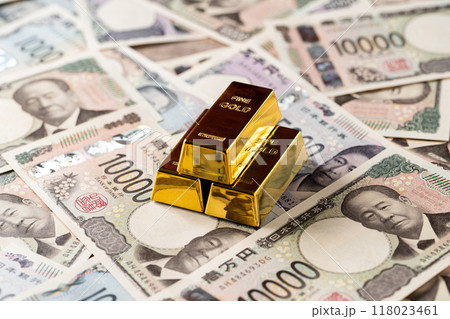 新札イメージ 金塊 新札イメージ 金塊 118023461