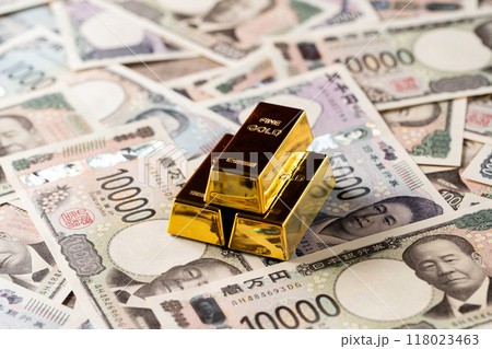 新札イメージ 金塊 新札イメージ 金塊 118023463