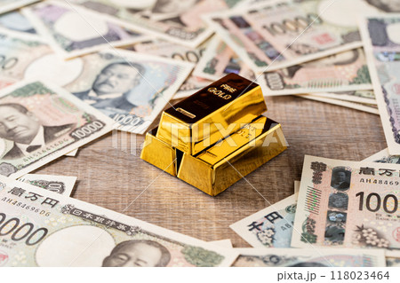 新札イメージ 金塊 新札イメージ 金塊 118023464