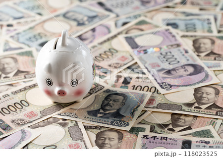 新札イメージ　貯金箱 118023525