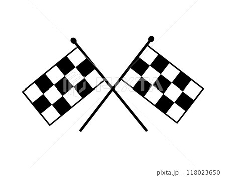 Racing flag. checkered flag vector illustration 118023650