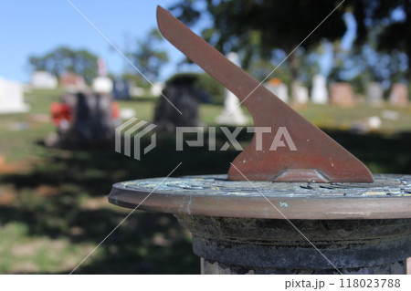 Old Sundial Located in Rose Hill Cemetery in Tyler TX 118023788