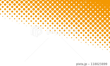 ハーフトーン オレンジ 斜め 背景 ハーフトーン オレンジ 斜め 背景 118023899