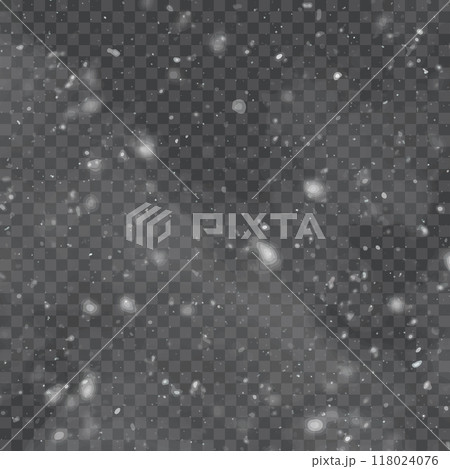 Transparent Snowflake Overlay for Winter Design Projects. Vector 118024076