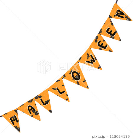 Halloween hanging triangle flag 118024159