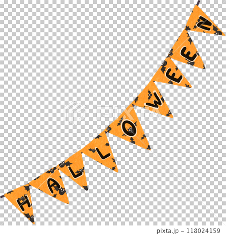 Halloween hanging triangle flag 118024159