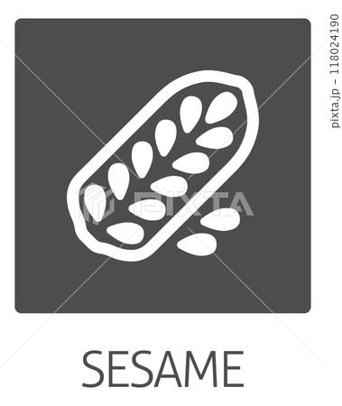 Sesame Seed Capsule Pod Food Allergen Icon Concept 118024190