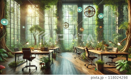 森の中のカフェ 118024298