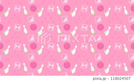 ボウリング・シームレスパターン(ピンク) ボウリング・シームレスパターン(ピンク) 118024507