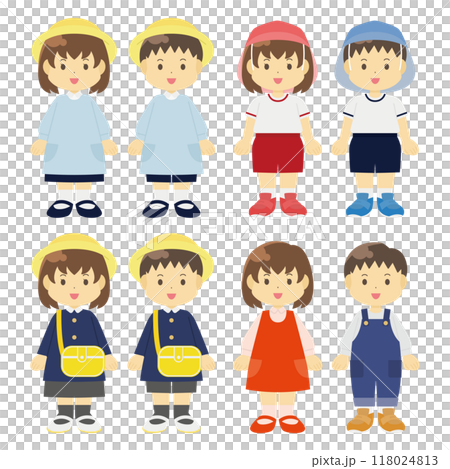 Illustration of kindergarteners 118024813