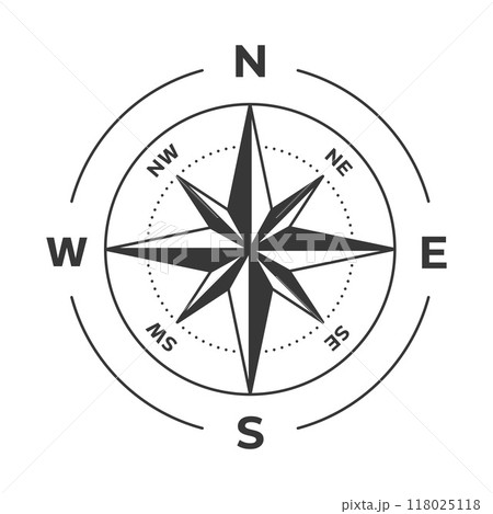 Compass background wind rose isolated realistic design, vector illustration on white background Compass background wind rose isolated realistic design, vector illustration on white background 118025118