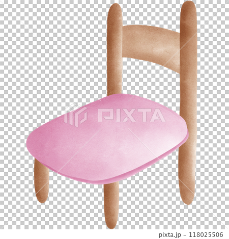 Pink chair, transparency illustration. 118025506