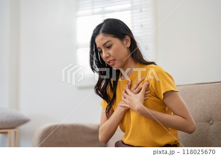 Experiencing anxiety related chest pain at home Experiencing anxiety related chest pain at home 118025670