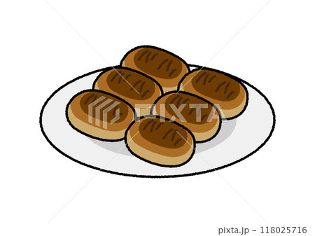 ホワイト餃子のイラスト 118025716