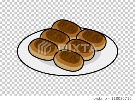 ホワイト餃子のイラスト 118025716