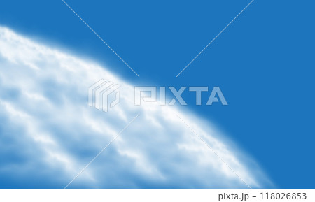Vector of realistic white cloud on blue sky background illustration. 118026853