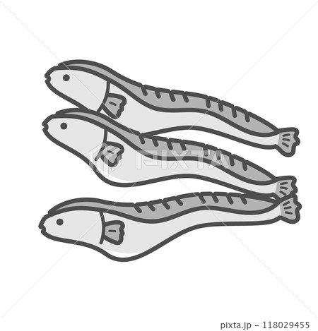 魚　煮干し　イラスト 118029455