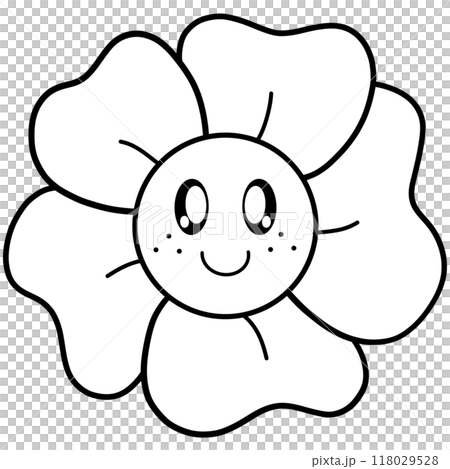 coloring book with cute flower coloring book with cute flower 118029528