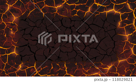 Pattern of molten lava with cracks. Pattern of molten lava with cracks. 118029821