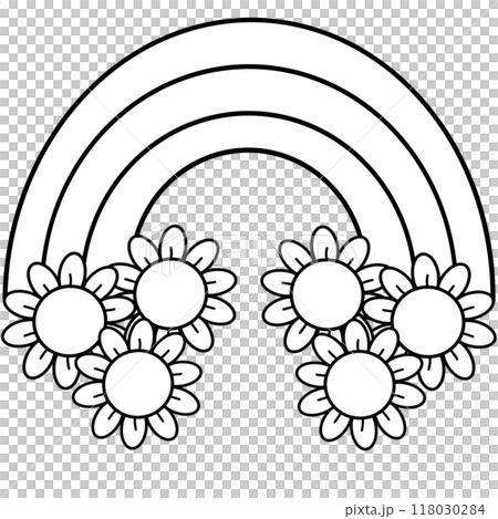 Flowers rainbow cartoon Flowers rainbow cartoon 118030284