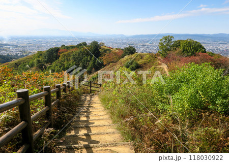 奈良・秋の若草山 二重目～三重目 118030922