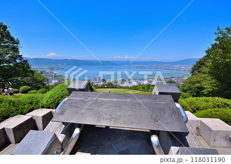 《長野県》諏訪市 立石公園からの眺望 《長野県》諏訪市 立石公園からの眺望 118031190