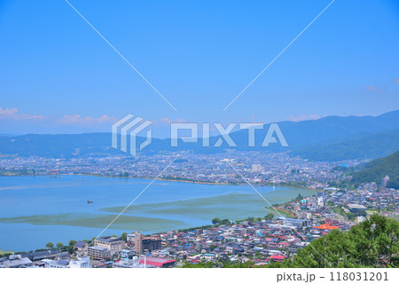 《長野県》諏訪市 立石公園からの眺望 《長野県》諏訪市 立石公園からの眺望 118031201