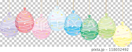 Water balloons_pastel colors_water filled_8 colors_lined up 118032492